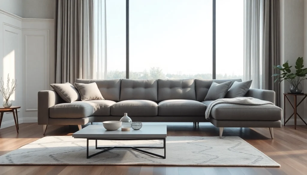 Cozy sofa bed beautifully displayed in a modern living room with natural light.