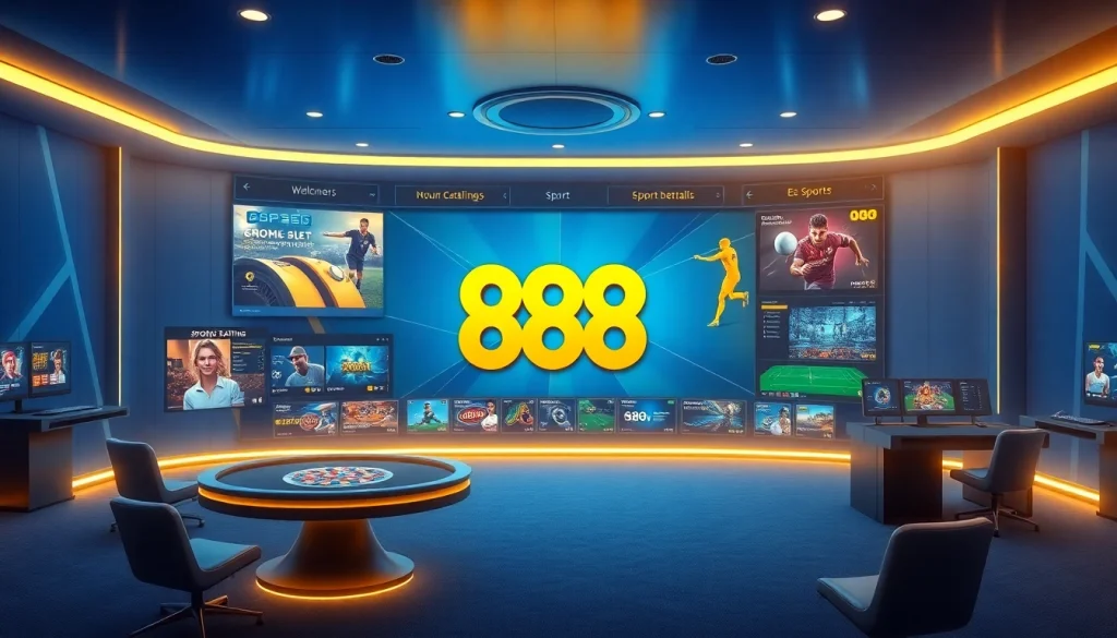 Engaging online gaming interface of 888 new featuring a variety of games.
