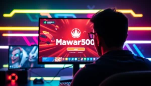 Masuk ke dunia mawar500 login game dengan antarmuka gaming yang modern dalam suasana ceria.