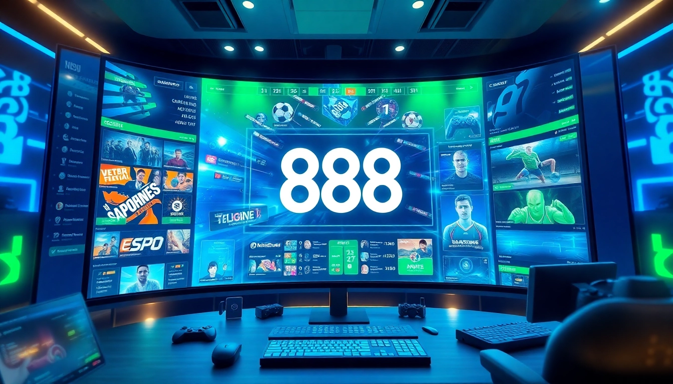 Explore 888 new's thrilling online gaming platform showcasing diverse gaming options and a user-friendly interface.
