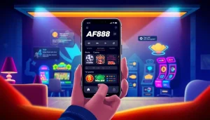 Engaging online betting interface on AF88 com showcasing various game options and secure transactions.
