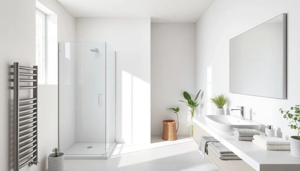 Die elegante Präsentation von sonni sanitär Produkten in einem modernen Badezimmer.