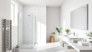 Die elegante Präsentation von sonni sanitär Produkten in einem modernen Badezimmer.