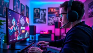 Permainan bensu4d login game menarik dengan gamer fokus dan suasana nyaman.