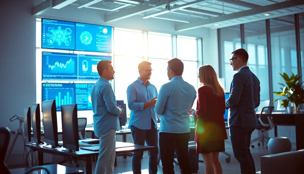 Engaged professionals providing Managed Services Fredericksburg in a collaborative tech environment.