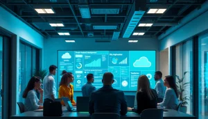 Managed IT Services Tampa team collaborating in a modern office setting with innovative technology.