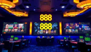 Discover the vibrant interface of the 888 new online betting platform showcasing casino games and promotions.