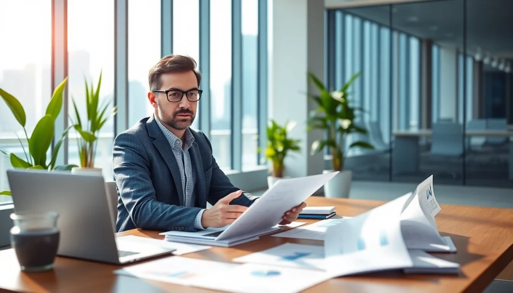 Outsourced CFO providing expert financial guidance in a modern office environment.
