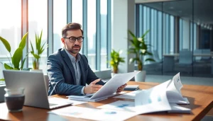 Outsourced CFO providing expert financial guidance in a modern office environment.