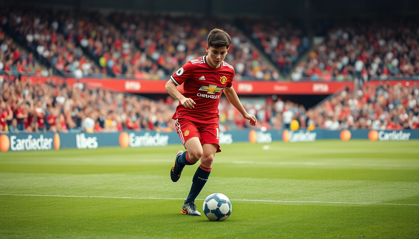 Watch Alejandro Garnacho skillfully maneuver the ball on the pitch at https://diknews.co.uk/alejandro-garnacho/ with a fierce determination.