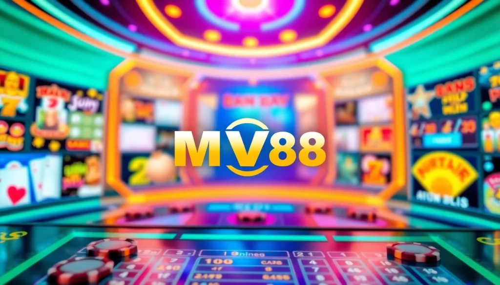 Dynamic MV88 game interface showcasing online casino excitement