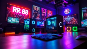Engaging gaming scene highlighting the RR 88 setup with vibrant lighting and modern technology.