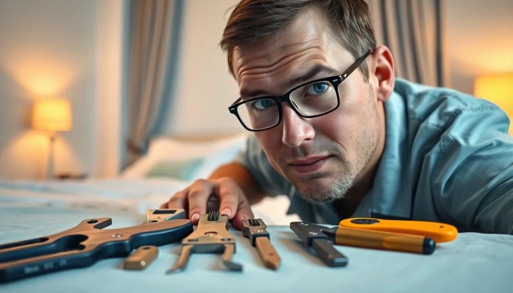 Inspect bed for pests with https://affordablebedbugexterminators.com services in a clean bedroom atmosphere.