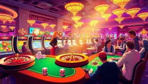 KJC AC 1 Casino Scene with Roulette, Poker Tables, and Slot Machines
