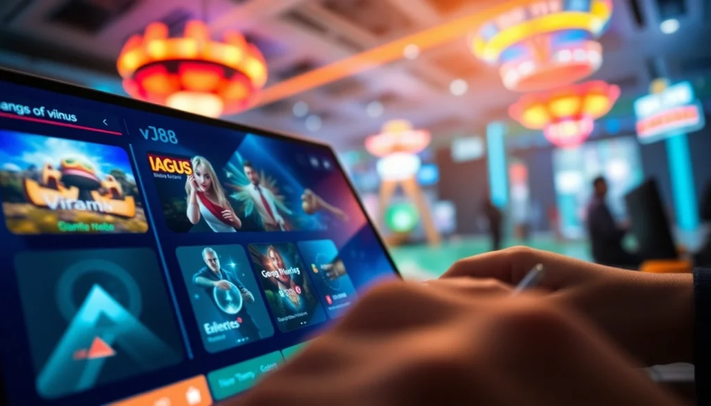 Experience dynamic features of vj88 with engaging online gaming visuals and interface.