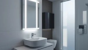 Gestalten Sie Ihr Badezimmer mit dem eleganten sonni Spiegelschrank, der modernes Design und funktionale Beleuchtung verbindet.