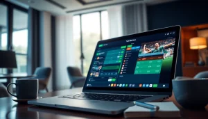 Engaging interface of https://mm88bc.com/ displayed on a laptop in a modern office setting.