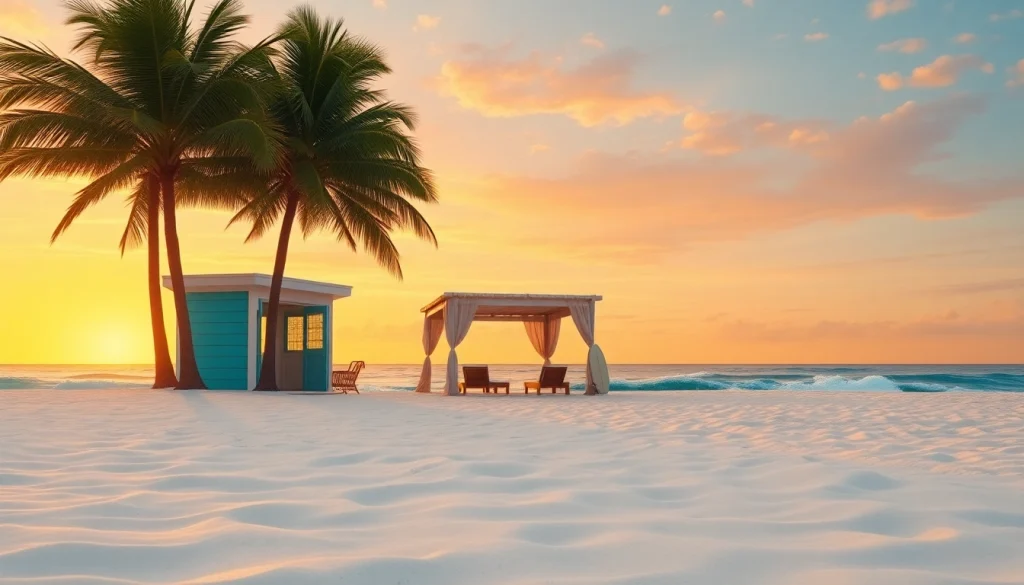 Relax by the coastal cabana with tranquil ocean views and a peaceful beach setting.