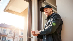 Schlüsseldienst bretten öffnet beschädigungsfrei eine Tür mit professionellen Werkzeugen.