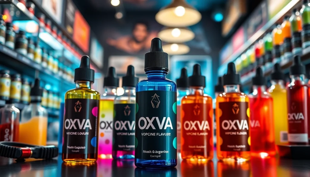 Genießen Sie das vielfältige Angebot an Oxva Liquid in einem modernen Vape-Shop.