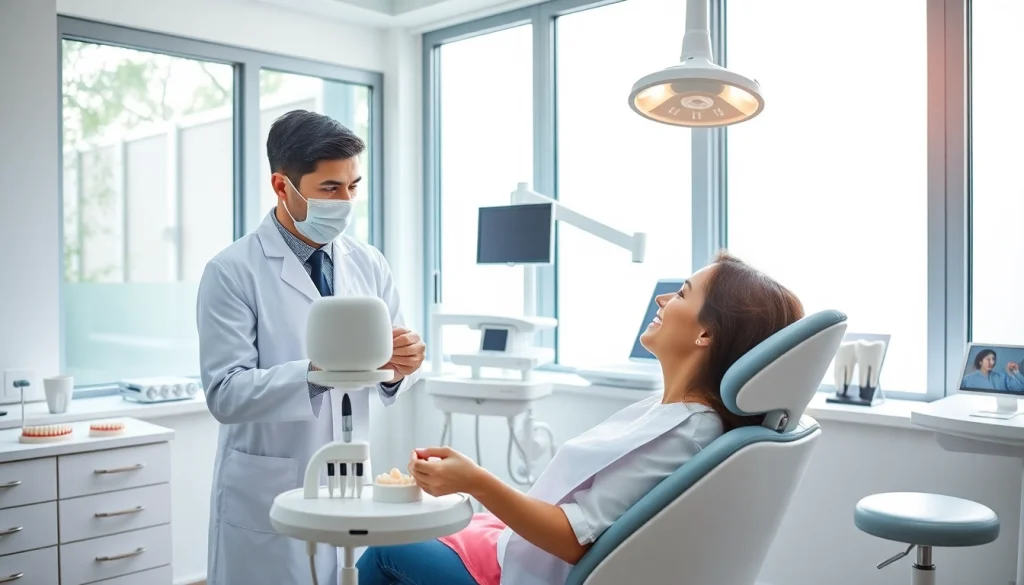 Veneers Malaysia: Patient getting porcelain veneers in a modern dental clinic