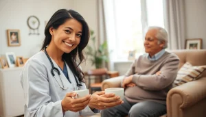 Providing personalized senior care austin tx with a caregiver and elderly individual sharing a moment.