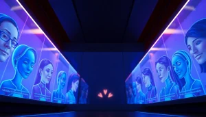 AI porn chat interactive interface showcasing diverse characters for intimate engagement.