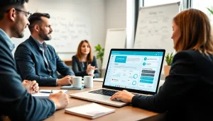 Learn what is a CRM for WhatsApp with a digital workspace illustration highlighting collaboration.