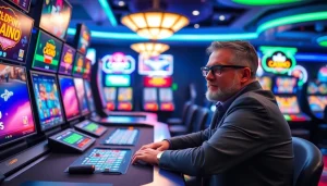 Discovering the best online casinos in Alabama with vibrant games and gaming tables.