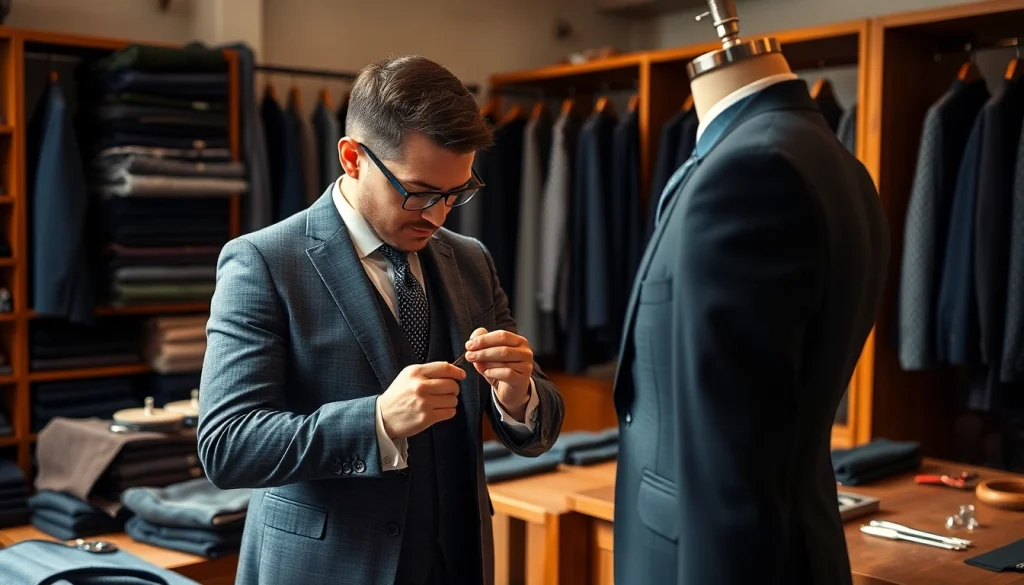 Creating a tailor made bespoke suit with exceptional craftsmanship and professionalism