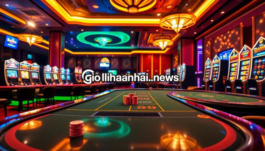 Experience thrilling online gambling at giaimanhacai.news with vibrant casino visuals and engaging gameplay.