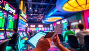 Cek hasil togel online dengan antusias dalam suasana permainan yang menyala.