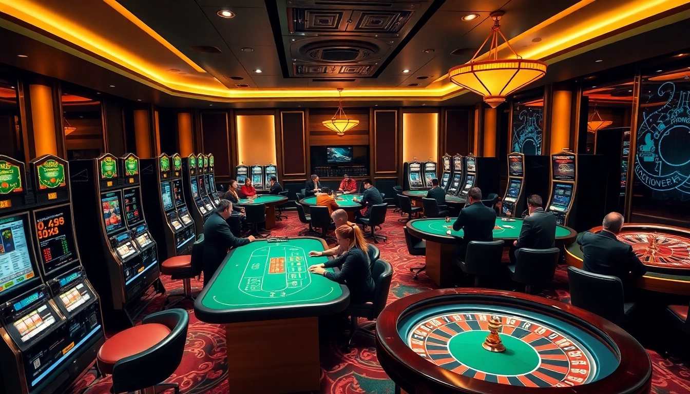 Experience thrilling betting action at https://w88com.online/ featuring poker tables and vibrant slot machines.