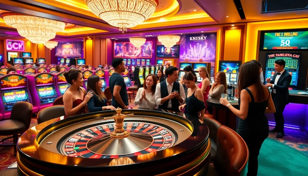 Players engaging in thrilling games at Nhà cái XX88 casino, showcasing excitement and high stakes.