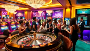 Players engaging in thrilling games at Nhà cái XX88 casino, showcasing excitement and high stakes.