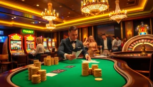 Exciting casino experience at THABET with vibrant games, luxury, and professional atmosphere.