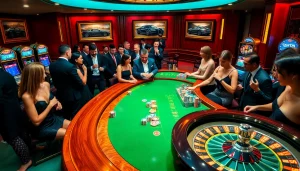 Experience the thrill of Bugatti8 casino games at a vibrant poker night with luxury and excitement.