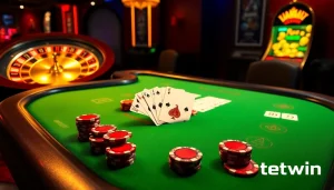 Experience the thrill of netwin at a luxurious casino with vibrant tables and exciting games.