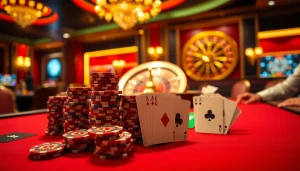 Engage with thrilling 7m cn action at the stunning poker table scene in a luxurious casino.