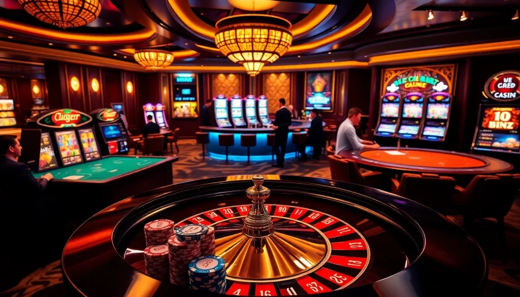 Players engaging in high-stakes gambling at gg88biz luxury casino environment.