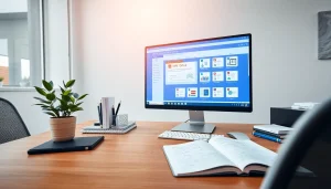 wps下载 software interface displayed on a modern office workspace computer.