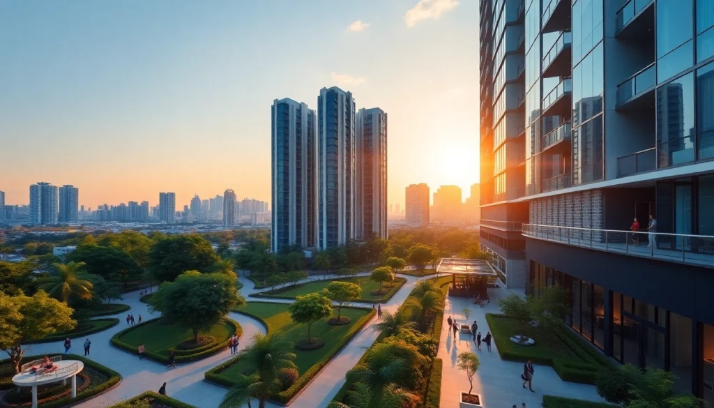 View of Tampines St 95 EC showcasing luxury condominiums and vibrant gardens.