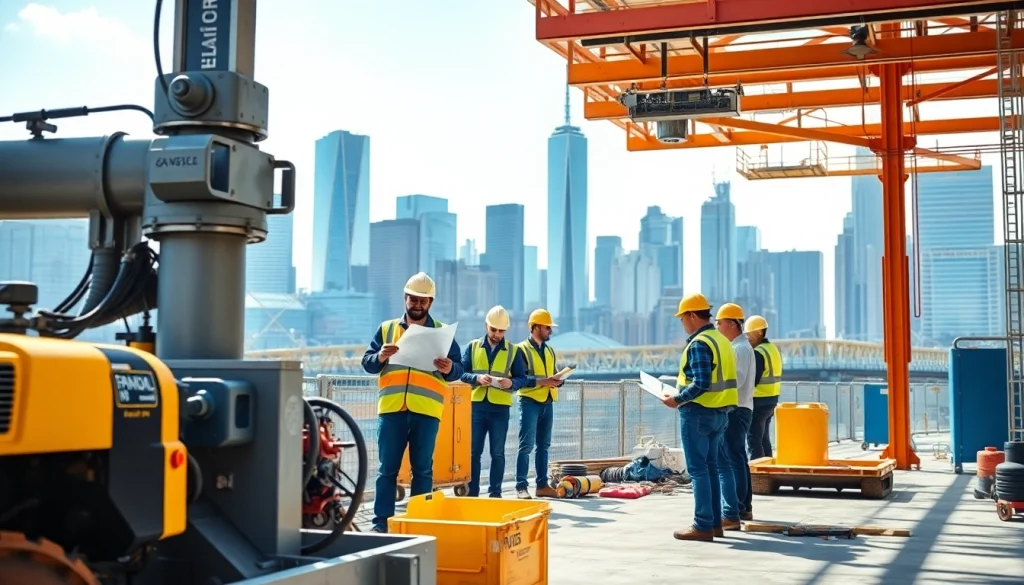 Showcasing a New York City Commercial General Contractor team actively working on a construction project.