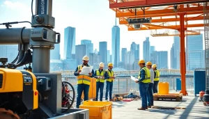 Showcasing a New York City Commercial General Contractor team actively working on a construction project.