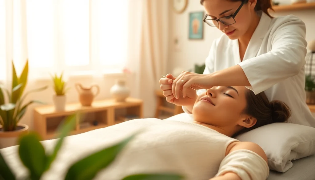 Experience north edmonton acupuncture with a skilled practitioner in a serene treatment setting.