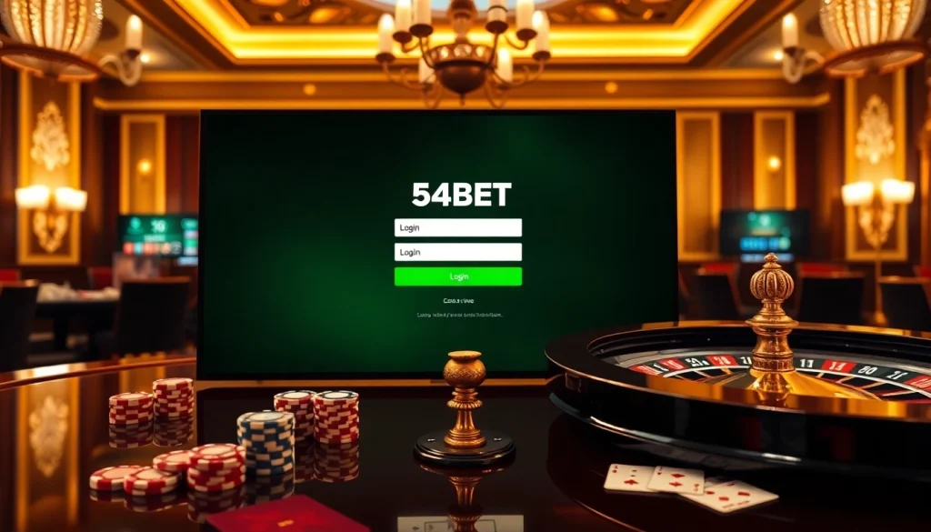 Experience seamless access to 54BET Login while enjoying thrilling casino games with vibrant visuals.