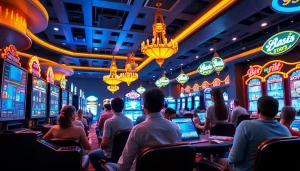 Dynamic gaming experience at 78winbiz.com featuring diverse players enjoying slots and sports betting.