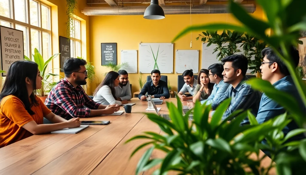 Engaged entrepreneurs collaborating in a vibrant startup kolkata workspace.
