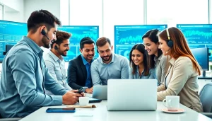 Enhancing managed it support services through teamwork in a modern office.