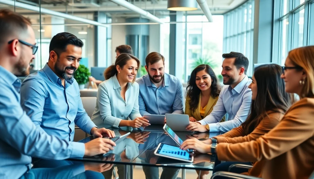 glownexis.com 플랫폼에서 다양한 산업 대표들이 협력하는 비즈니스 회의 모습